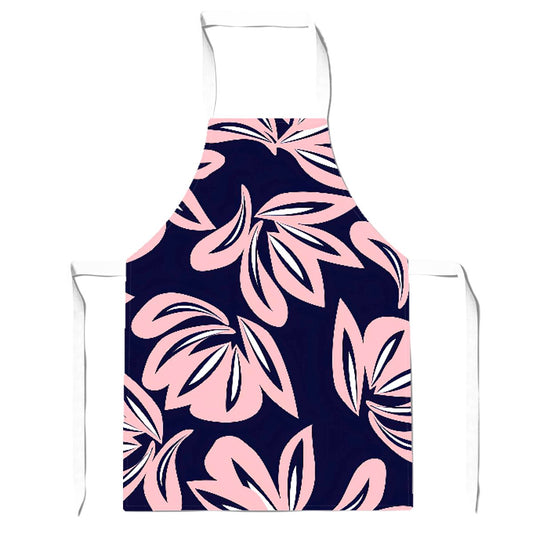 Pink Navy Floral Botanical Pattern Apron