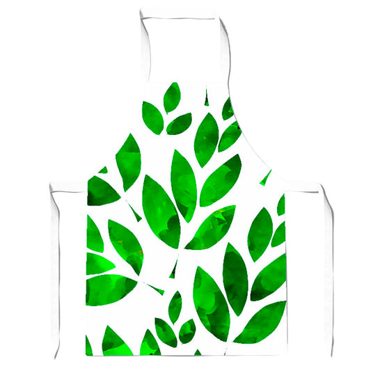 Watercolor Abstract Leaves Apron