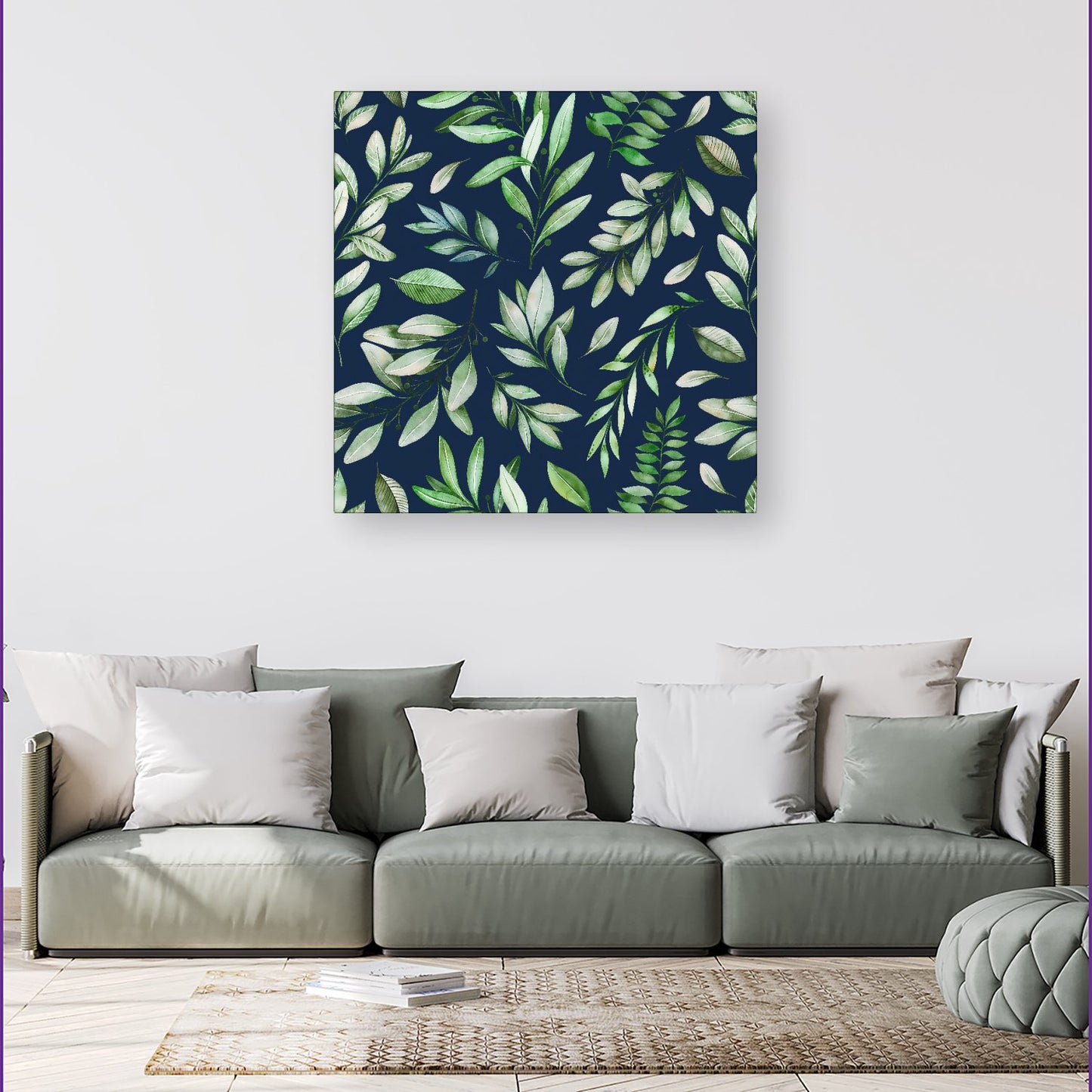 Watercolor Leaves Canvas