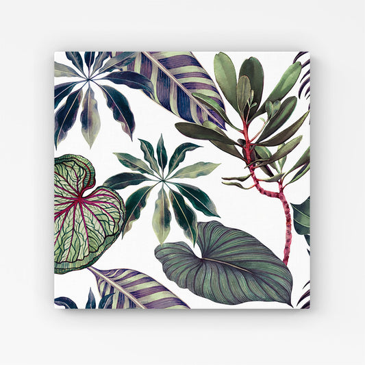 Watercolor Tropical Leaf Canvas