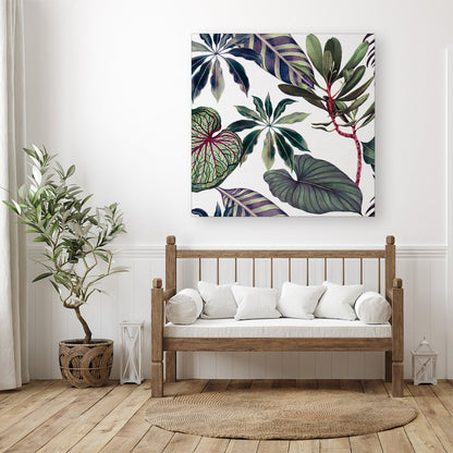 Watercolor Tropical Leaf Canvas