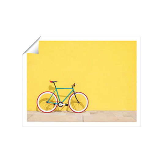 Bike Against Yellow Art Prints