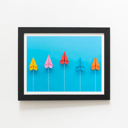 Paper Aeroplanes Art Prints