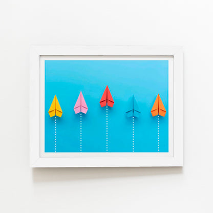 Paper Aeroplanes Art Prints