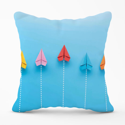 Paper Aeroplanes Outdoor Cushion