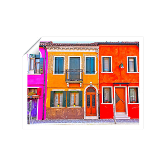 Colourful Houses In Burano, Venice, Italy Art Prints