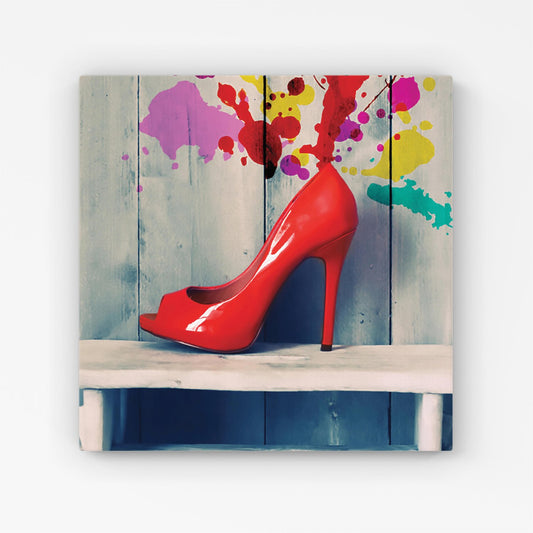 Retro Red Shoes Canvas