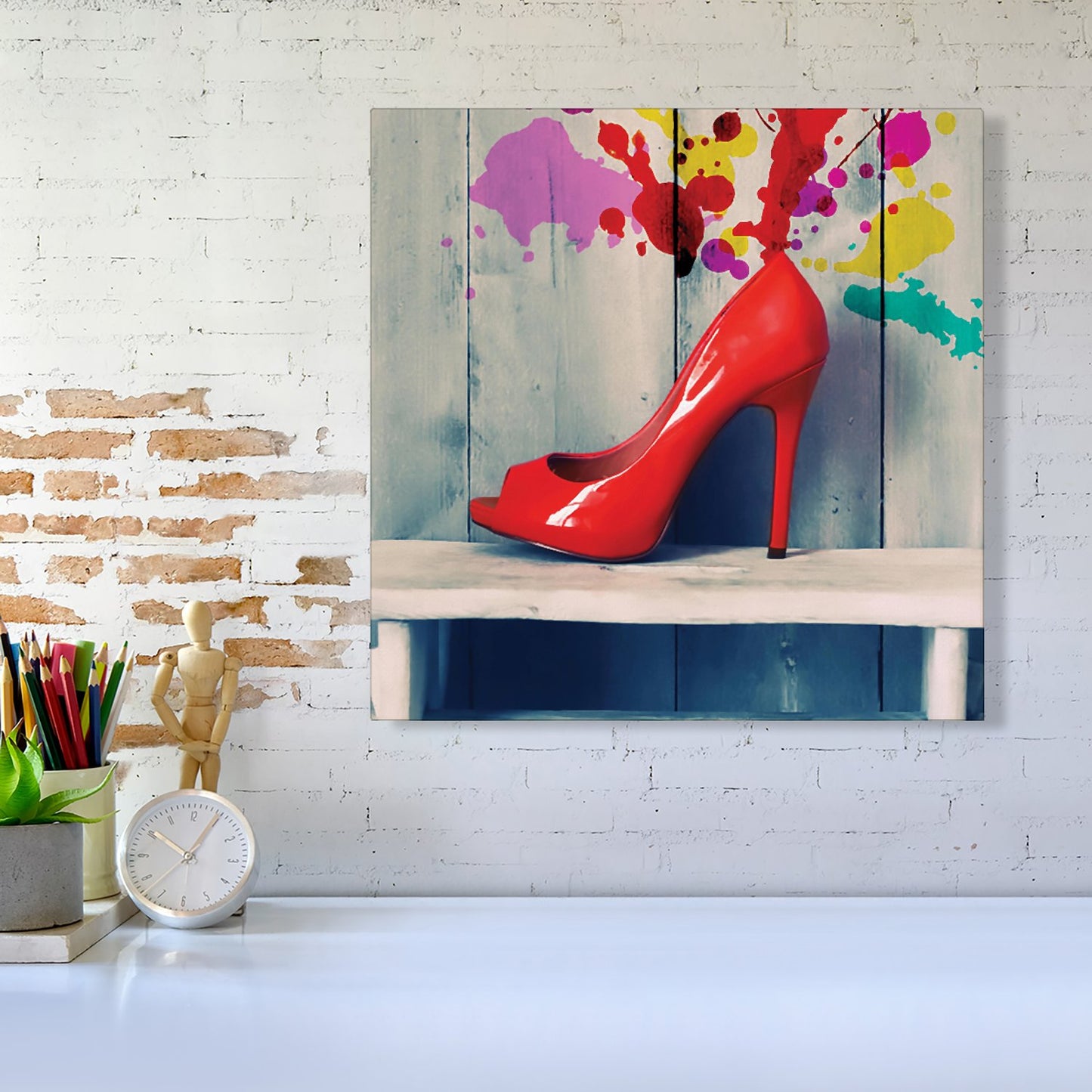 Retro Red Shoes Canvas