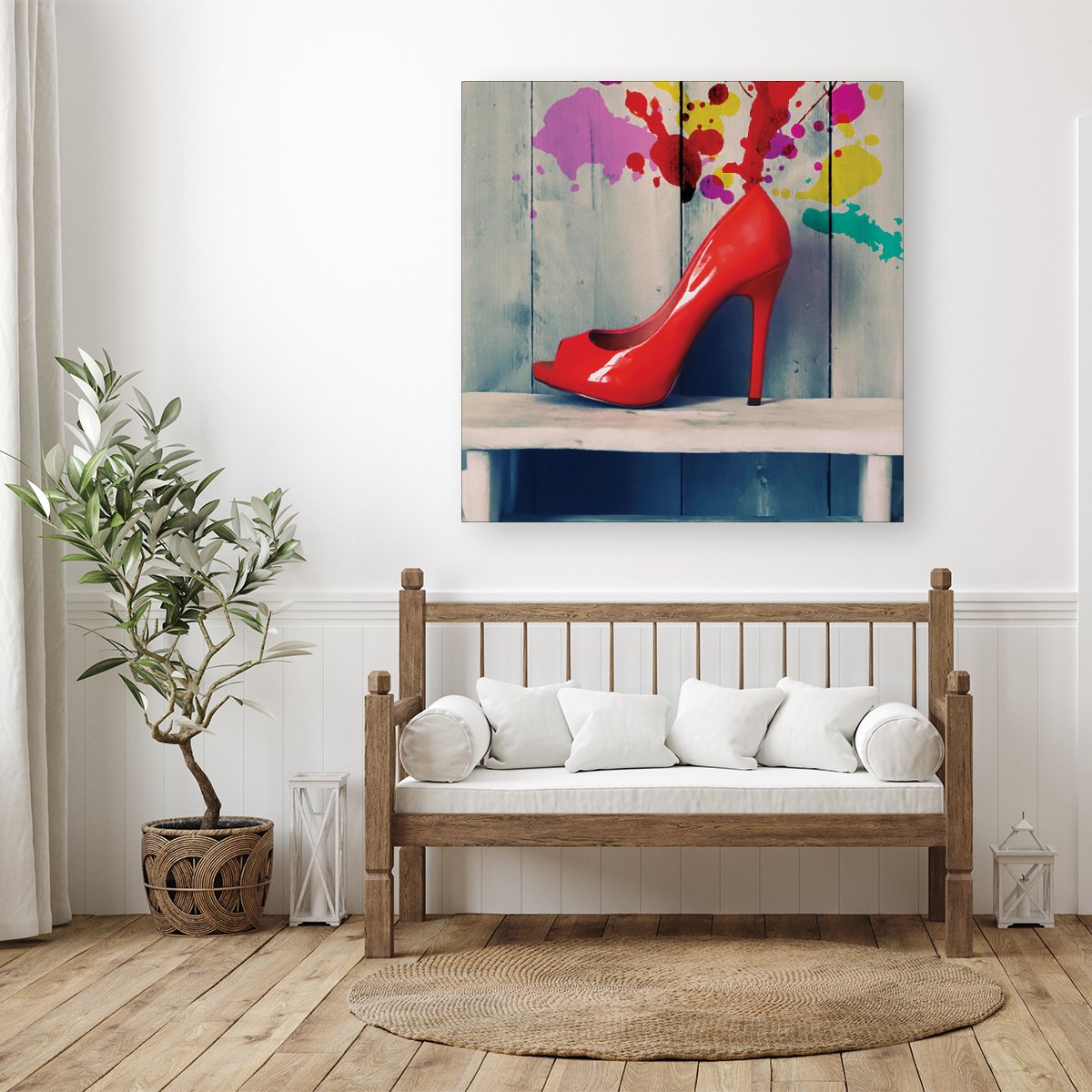 Retro Red Shoes Canvas