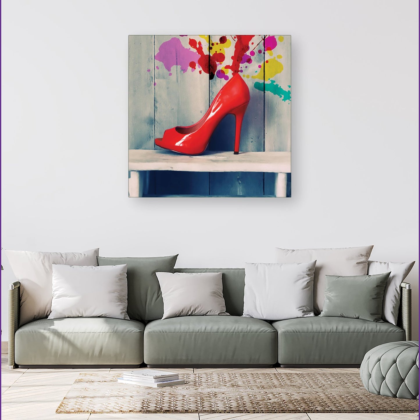 Retro Red Shoes Canvas