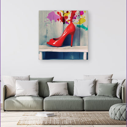 Retro Red Shoes Canvas