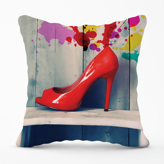 Retro Red Shoes Outdoor Cushion