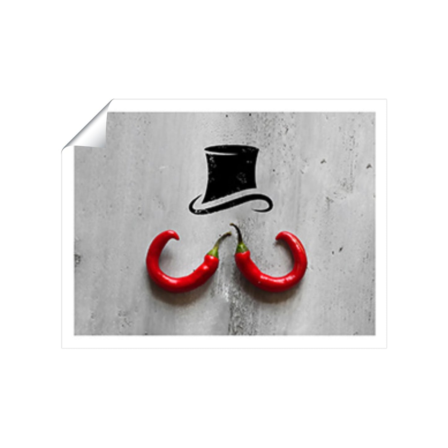 Chilli Moustache Art Prints