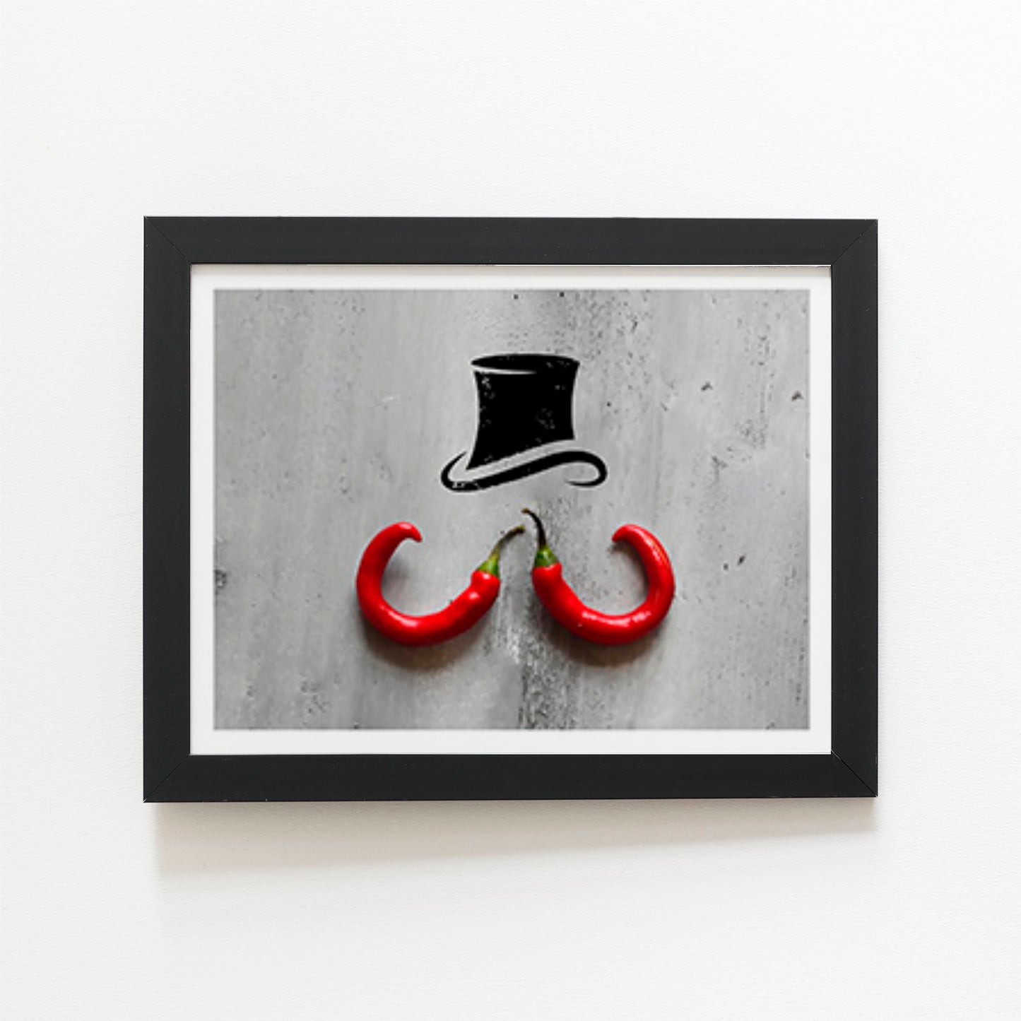 Chilli Moustache Art Prints
