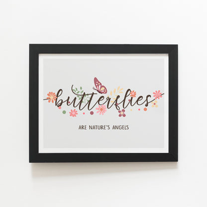 Butterflies Are Natures Angles Art Prints