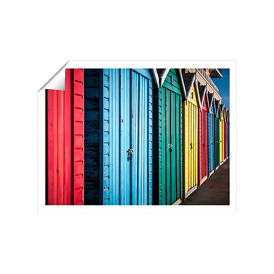 Coloured Beach Huts Art Prints