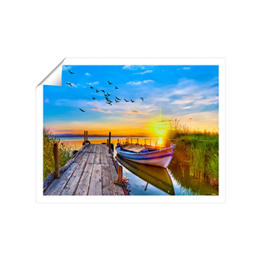 Sunset Of Colours At The Lake Art Prints