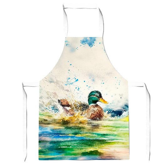 Splashing Mallard Watercolour Apron