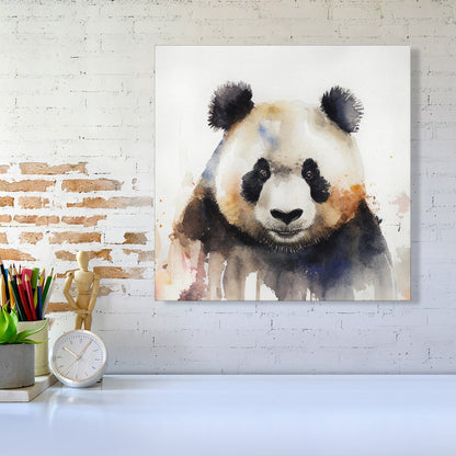 Panda Watercolour Canvas