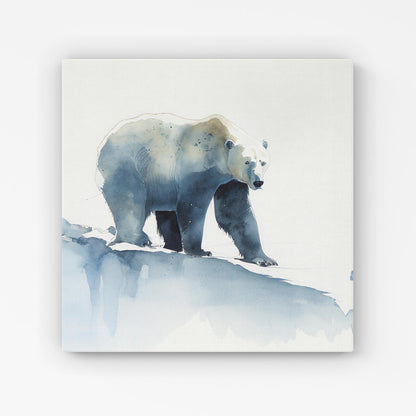 Polar Bear Watercolour Canvas