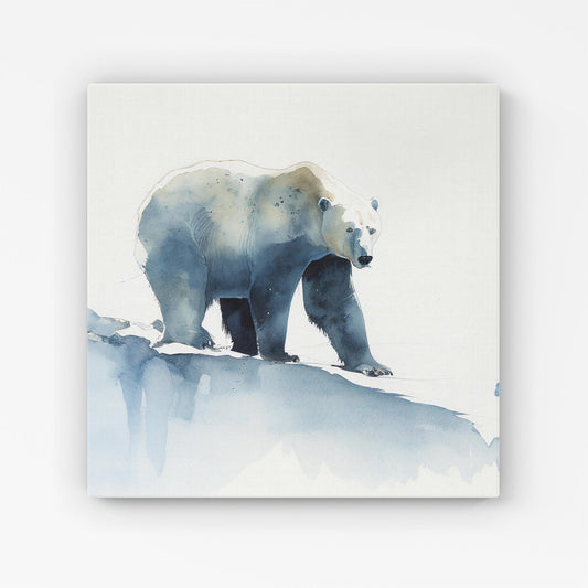 Polar Bear Watercolour Canvas