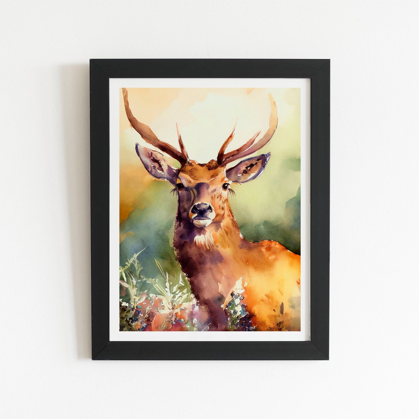 Splendid Stag Watercolour Art Prints
