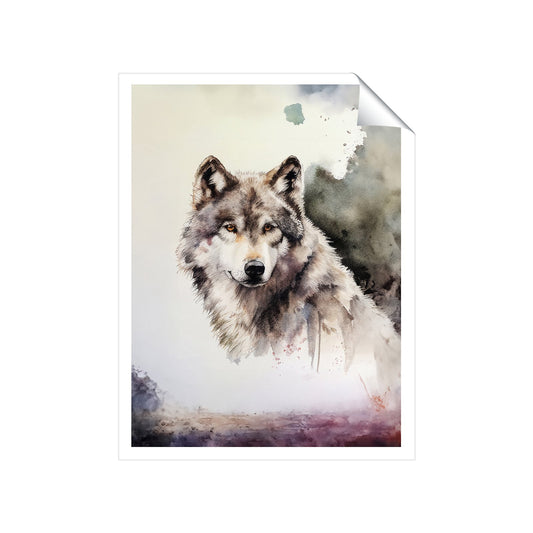 Loyal Wolf Watercolour Art Prints