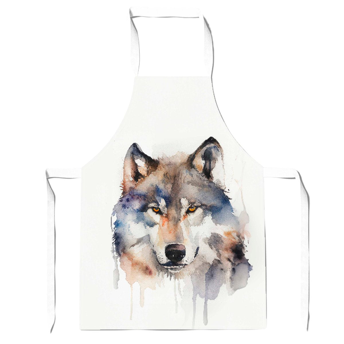 Wolf Watercolour Apron