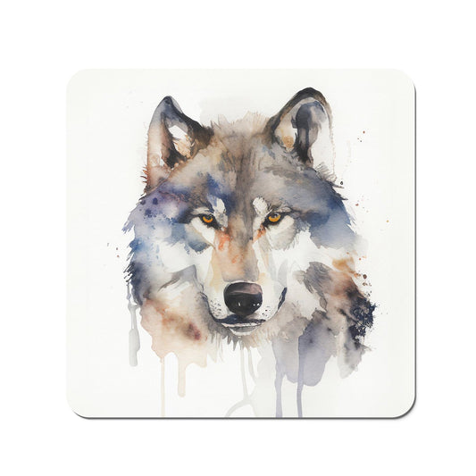Wolf Watercolour Coasters