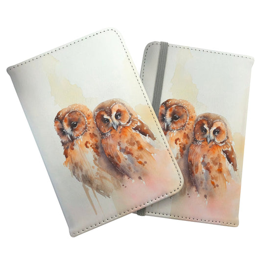 Loving Tawny Owls Watercolour Passport Cover