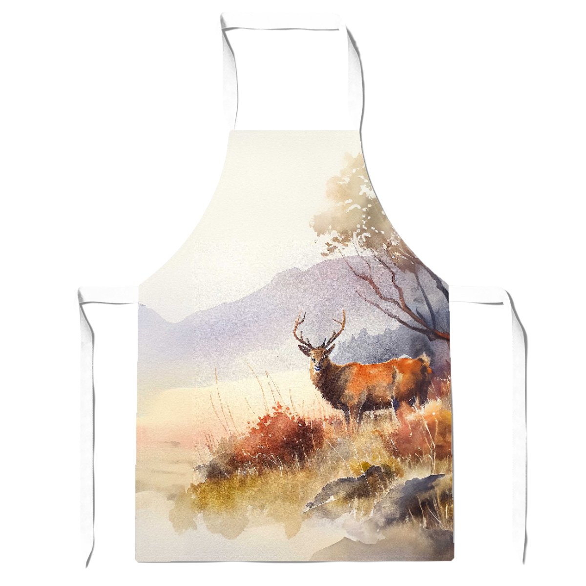 Stag Deer Water Colour Apron