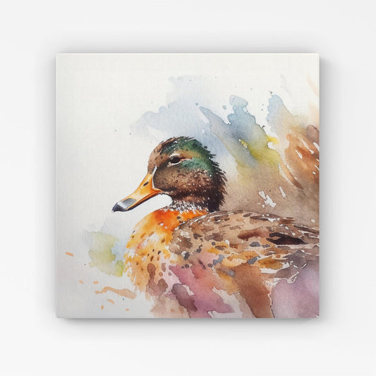 Mallard Watercolour Canvas