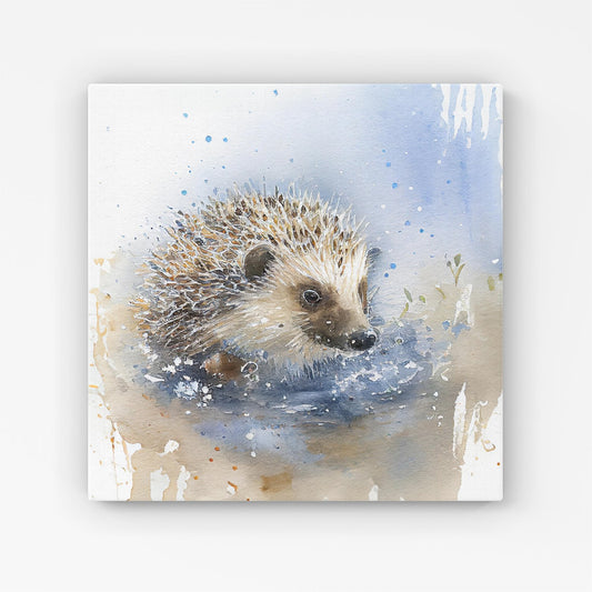 Hedgehog Watercolour Canvas