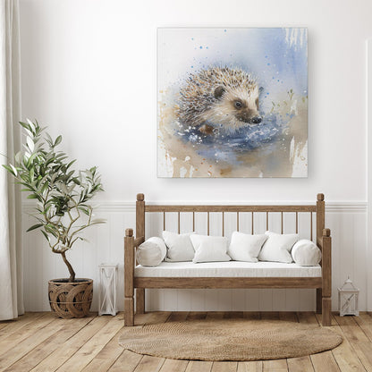 Hedgehog Watercolour Canvas