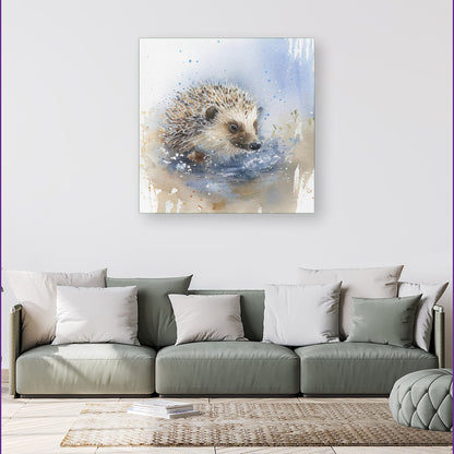 Hedgehog Watercolour Canvas