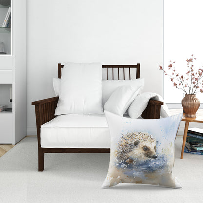 Hedgehog Watercolour Floor Cushion