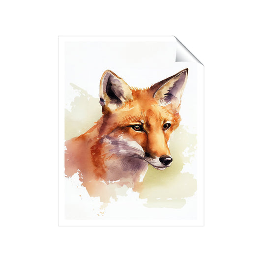 Fox Watercolour Art Prints