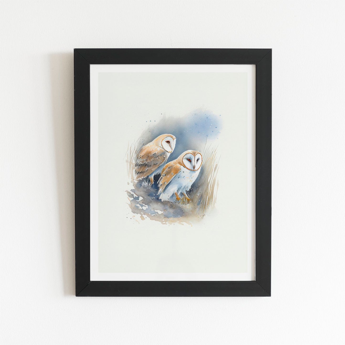 Barn Ano Owls Watercolour Art Prints