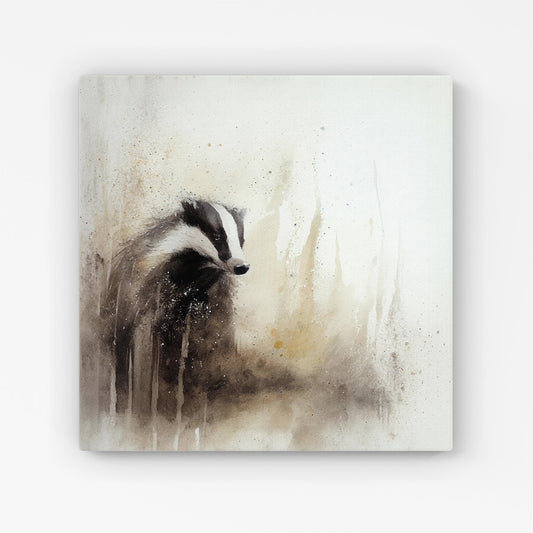 Badger Watercolour Canvas