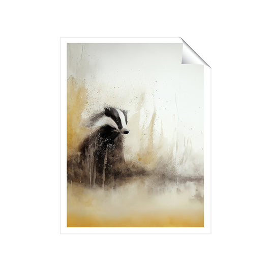 Badger Watercolour Art Prints