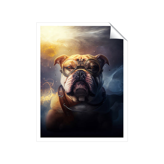Bulldog Splashart Golden Art Prints