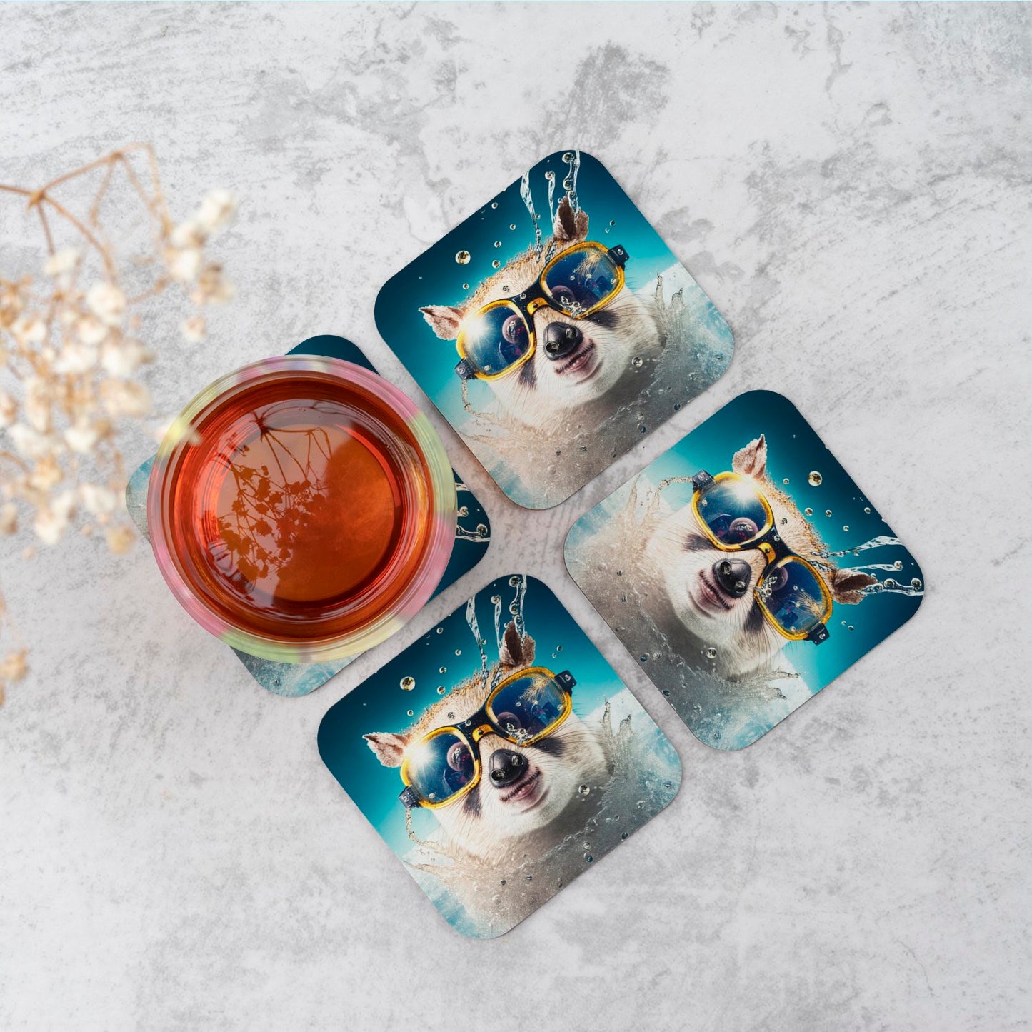 Dormouse Splashart Coasters