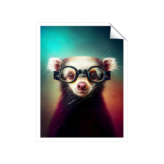 Ferret Splashart Art Prints