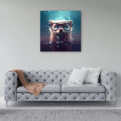 Ferret Splashart Water Canvas