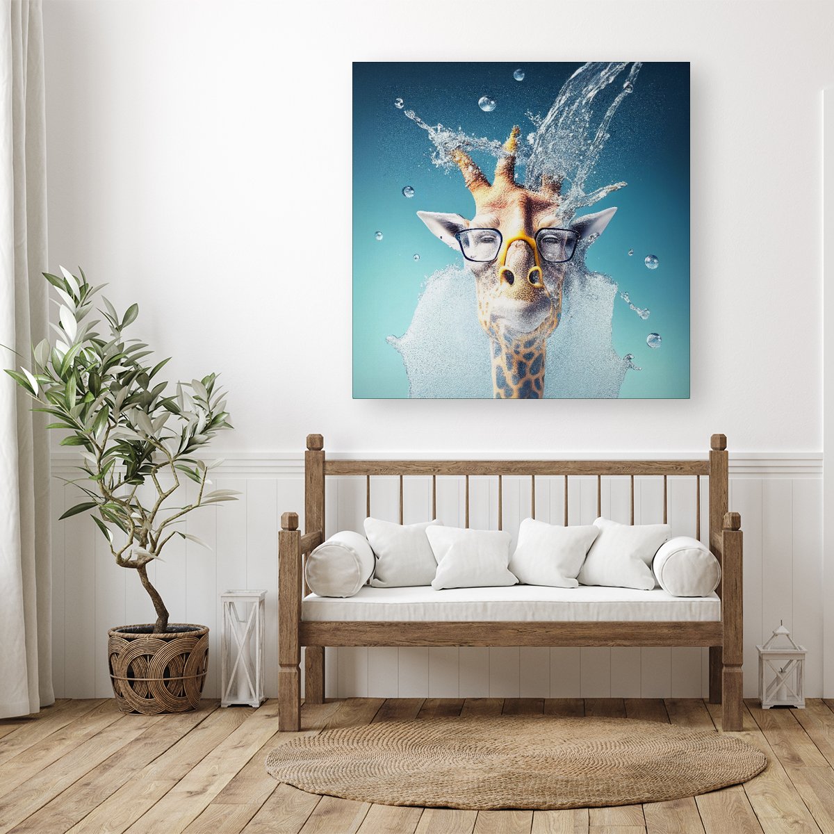 Giraffe Splashart Canvas