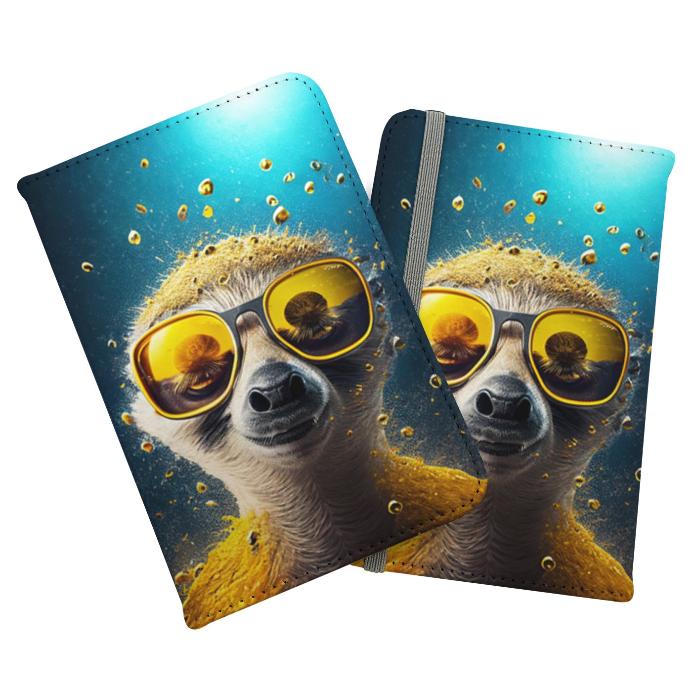 Meerkat With Golden Glasses Splashart Passport Cover
