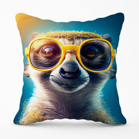 Meerkat Splashart Outdoor Cushion