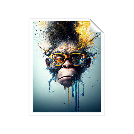 Monkey Splashart Art Prints