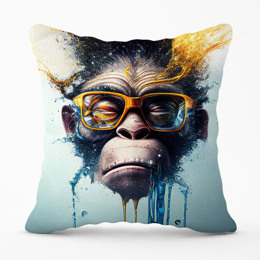 Monkey Splashart Outdoor Cushion
