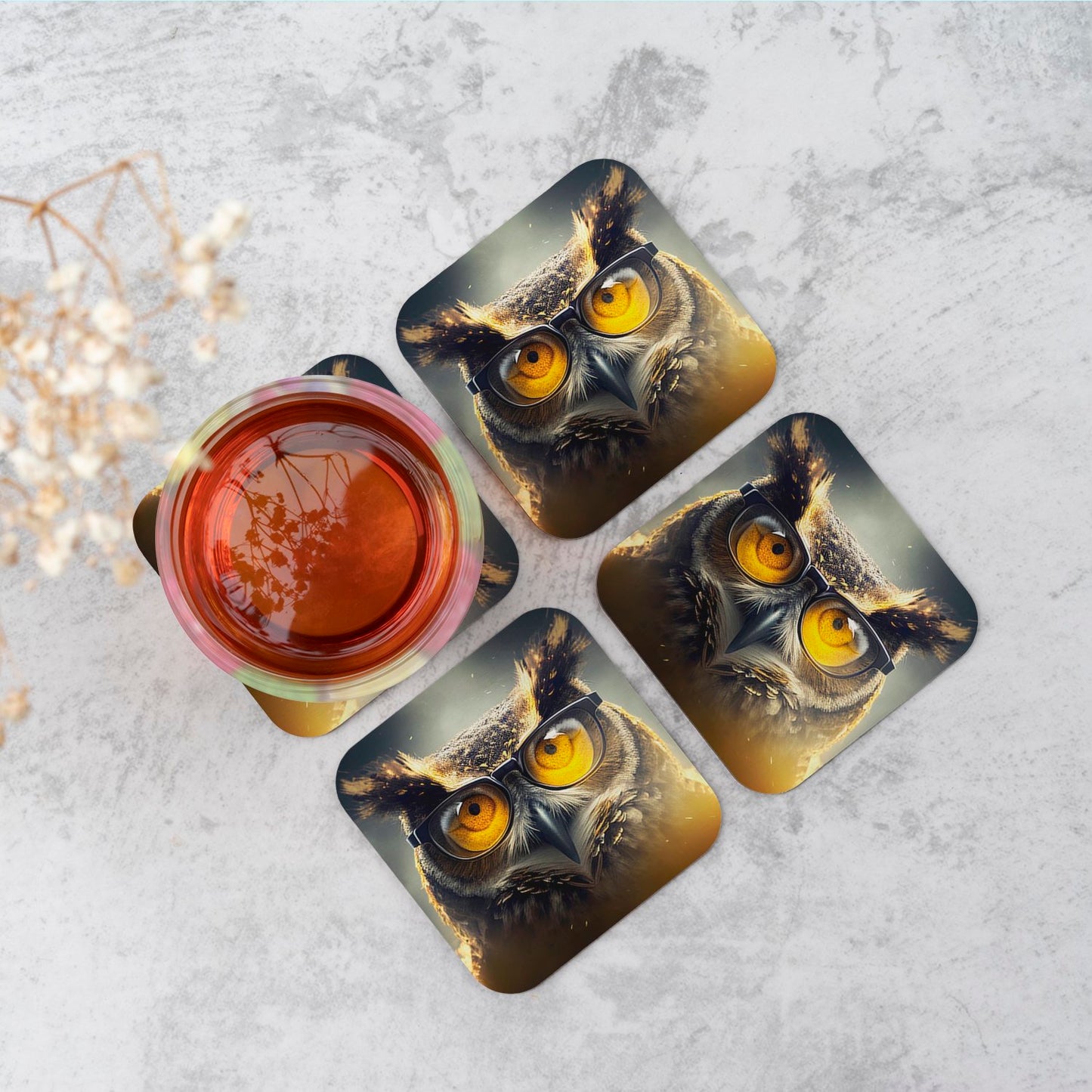 Owl Splashart Coasters